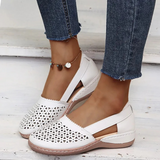 Dames Geperforeerde Slingback Loafers