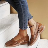 Dames Geperforeerde Slingback Loafers