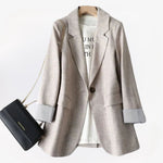 Karlijn - Casual dames blazer met een relaxte pasvorm en veelzijdige stijl, ideaal voor dagelijks gebruik of een informele werkoutfit.