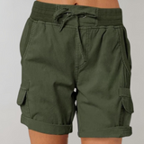 Dames Cargo Shorts met Elastische Taille