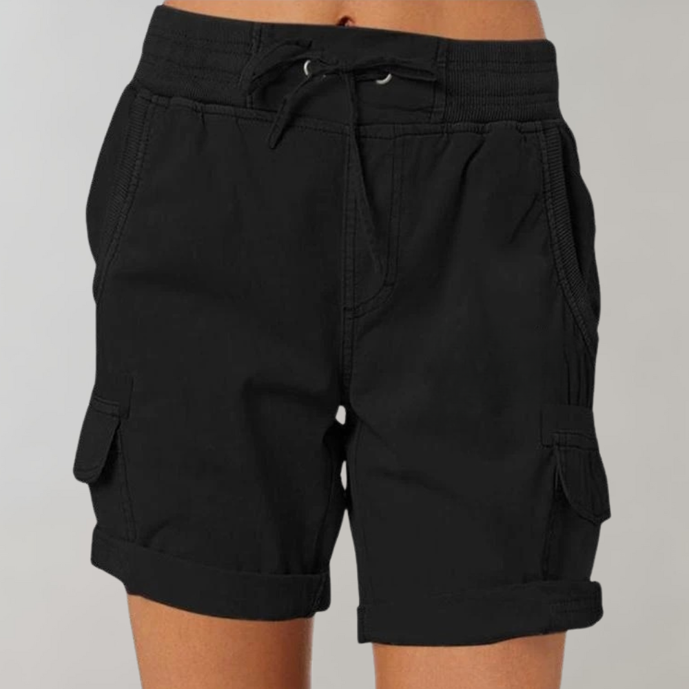 Dames Cargo Shorts met Elastische Taille