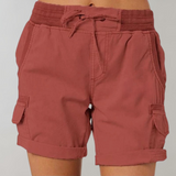Dames Cargo Shorts met Elastische Taille