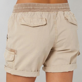 Dames Cargo Shorts met Elastische Taille