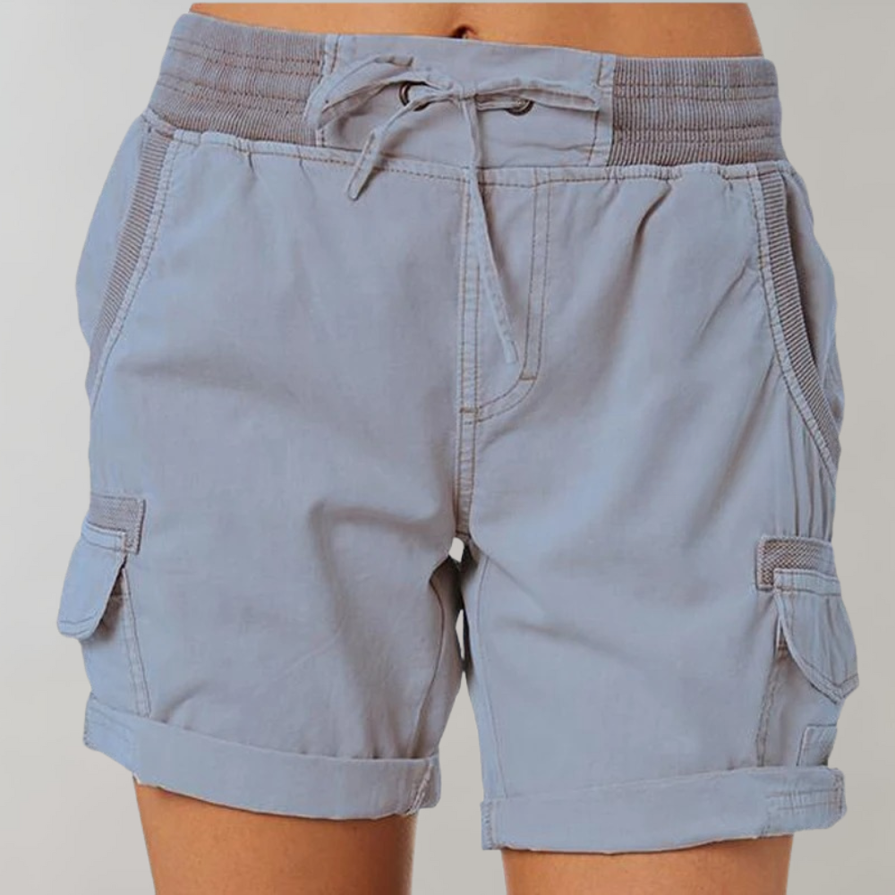 Dames Cargo Shorts met Elastische Taille