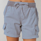 Dames Cargo Shorts met Elastische Taille