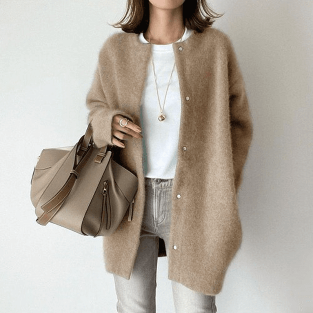 Elegant dames vest met zachte textuur – stijlvol en comfortabel ontwerp, ideaal voor koele dagen en een verfijnde look.
