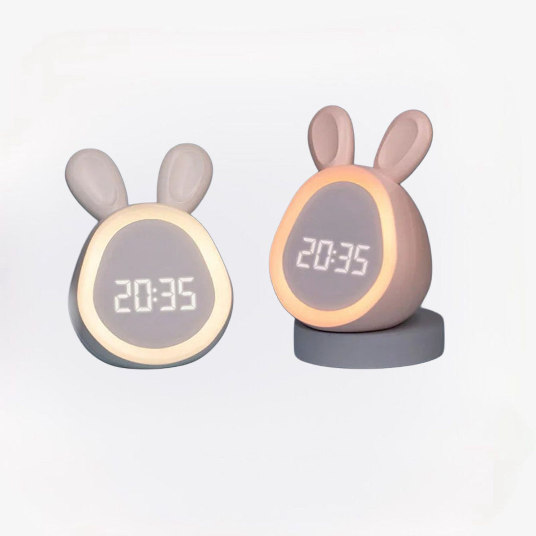 BunnyClock digitale kinderwekker met nachtlampje – kleurrijk display, eenvoudig te gebruiken en bevordert zelfstandig opstaan bij kinderen.