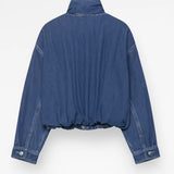 Denim Jack met Rits en Hoge Kraag