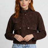 Dames Bomberjas met Suède Look