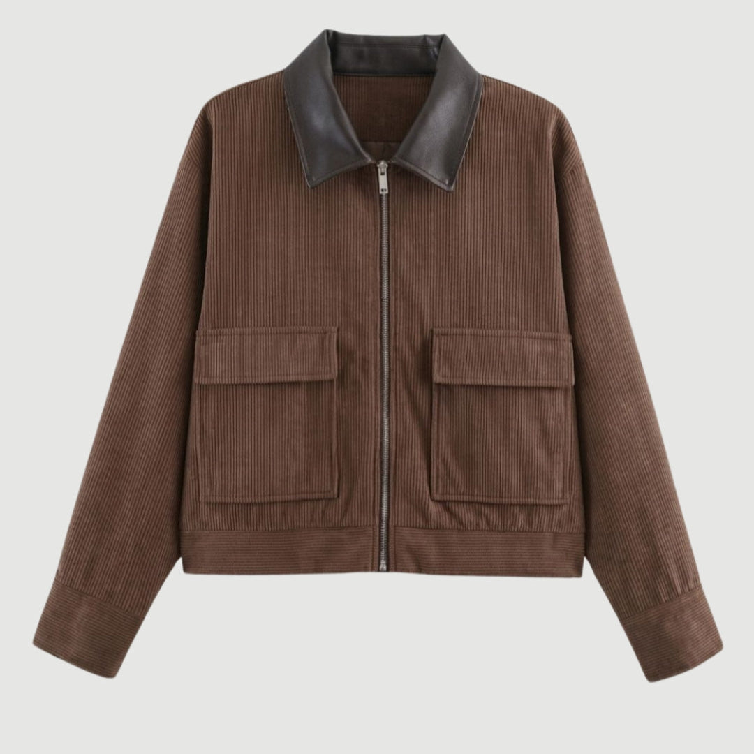 Dames Corduroy Jas met Rits