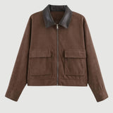 Dames Corduroy Jas met Rits