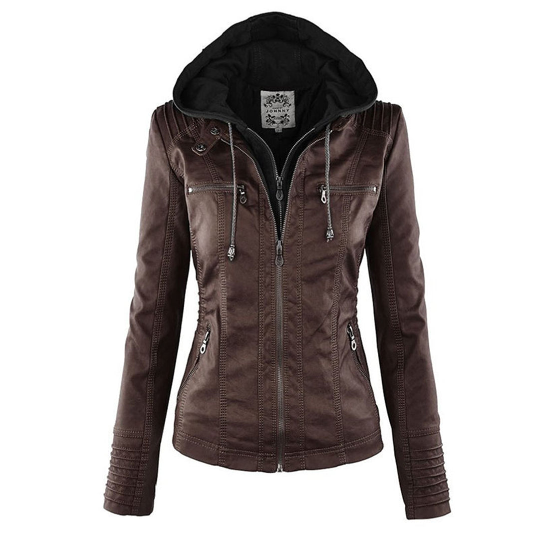 LIESL – Stijlvolle leren zomerjas voor dames, lichtgewicht en ademend design, ideaal voor frisse zomerdagen en trendy outdoor looks. Perfect te combineren met casual en chique outfits.