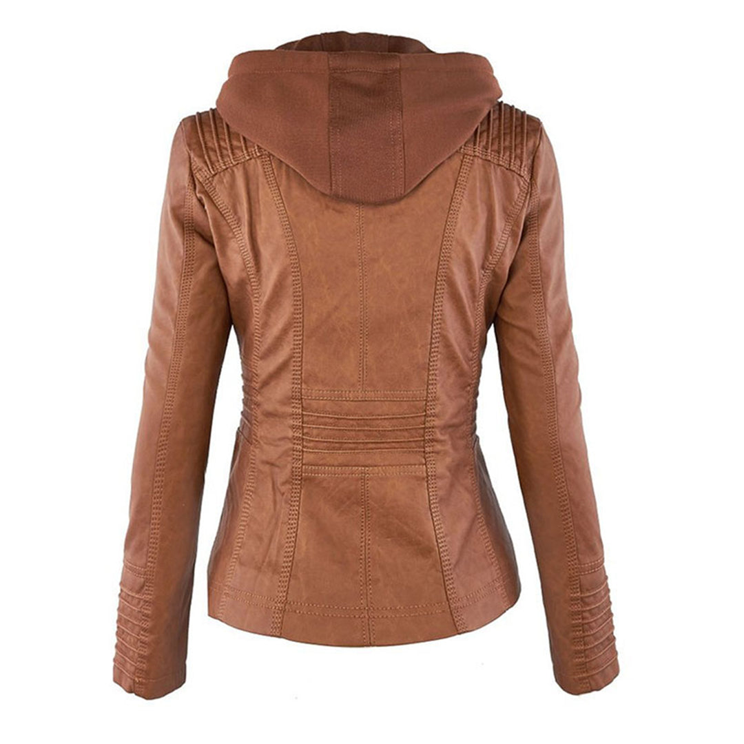 LIESL – Stijlvolle leren zomerjas voor dames, lichtgewicht en ademend design, ideaal voor frisse zomerdagen en trendy outdoor looks. Perfect te combineren met casual en chique outfits.