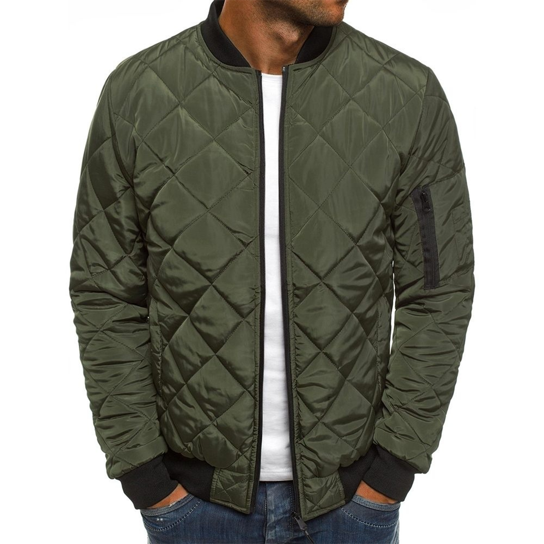 Casual bomberjack voor heren met geruit patroon, ideaal voor een comfortabele en modieuze look. Geschikt voor dagelijks gebruik en het najaar. Robuuste stof en tijdloos design.