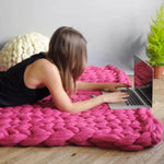 CozyMajesty handgeweven knuffeldeken – zachte, warme en luxe deken voor kinderen en volwassenen, ideaal voor knusse momenten thuis.