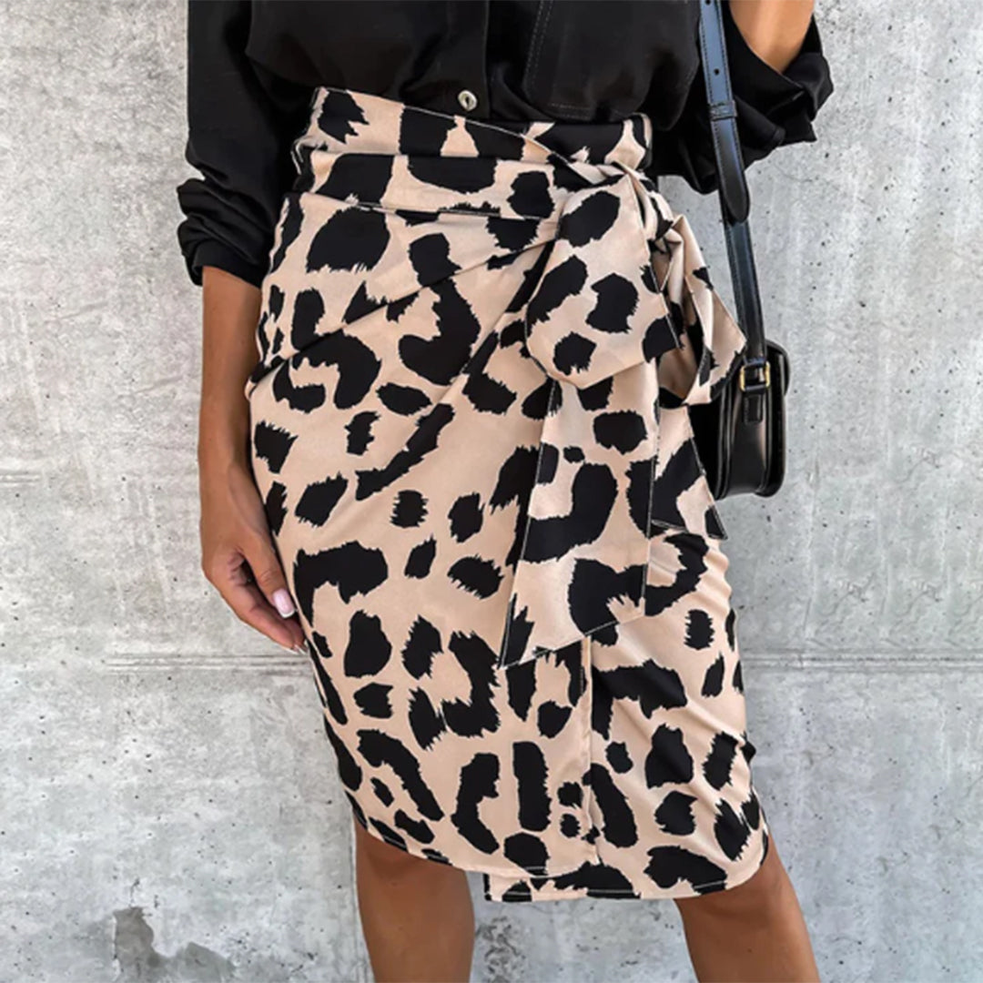 EHLEYR rok met luipaardprint – modieuze rok met gedurfde luipaardprint, perfect voor een trendy en opvallende look voor dames.