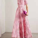 Dames Maxi Jurk met Bloemenprint en Strikceintuur