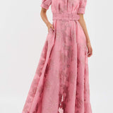 Dames Maxi Jurk met Bloemenprint en Strikceintuur