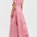 Dames Maxi Jurk met Bloemenprint en Strikceintuur