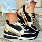 Dames Plateau Sneakers met Vetersluiting