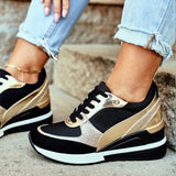 Dames Plateau Sneakers met Vetersluiting