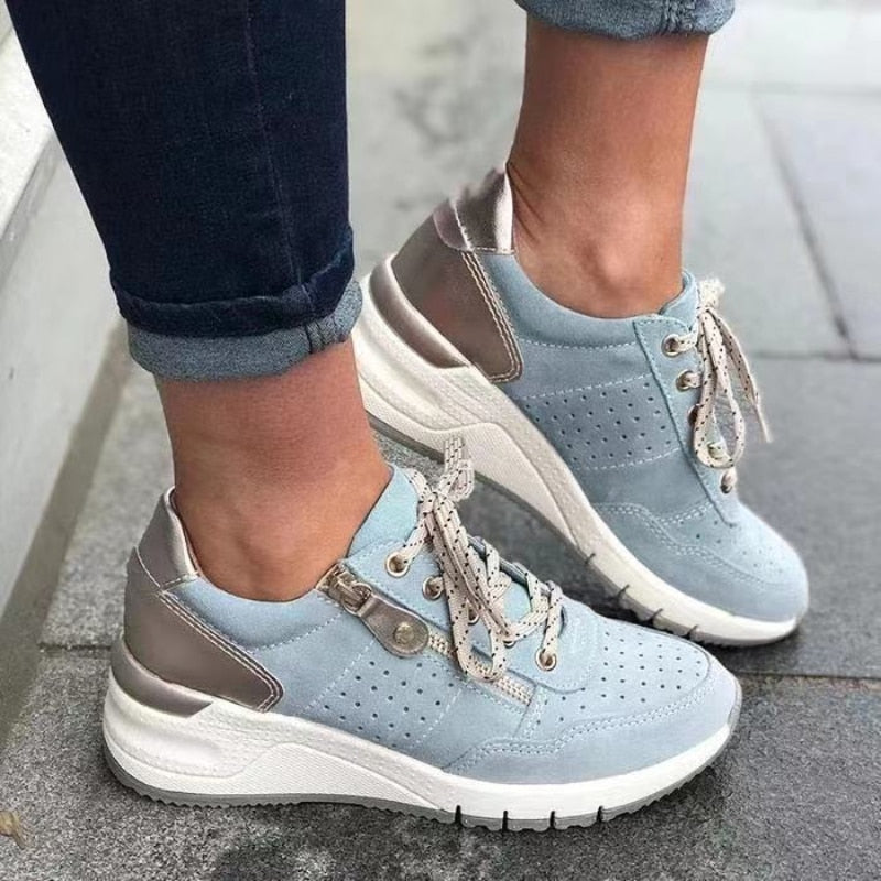 Dames Mesh Sneakers met Vetersluiting