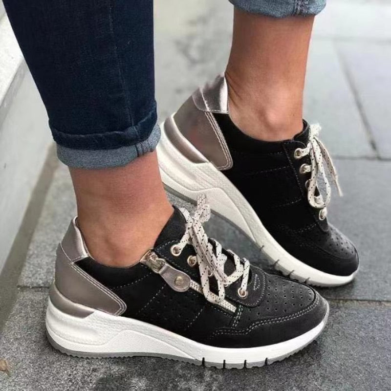 Dames Mesh Sneakers met Vetersluiting