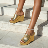 Dames Sleehak Sandalen met Open Neus