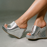 Dames Sleehak Sandalen met Open Neus