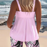 Dames Tweedelige Tankini met Printshort