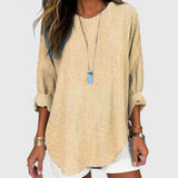 Dames blouse met verticale strepen en lange mouwen