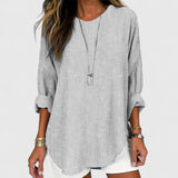 Dames blouse met verticale strepen en lange mouwen
