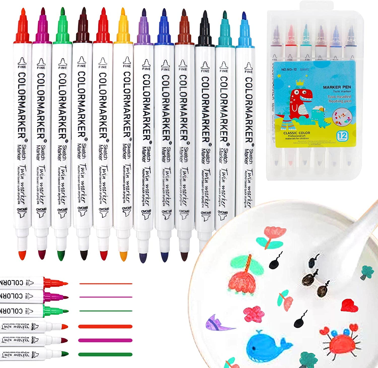 Magische water tekenpen – schilderen met waterverf, veilig en creatief speelgoed voor kinderen om kleuren en kunst te ontdekken.