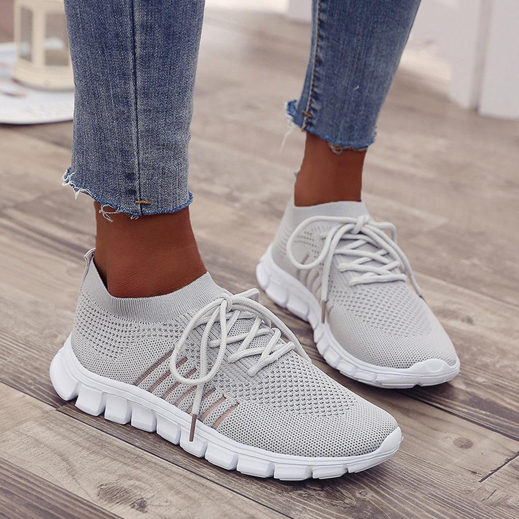 Dames Mesh Sneakers met Vetersluiting