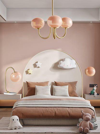 AuraGlow Marshmallow Kroonluchter – Elegant en moderne kroonluchter met zachte, marshmallow-achtige lampenkappen, voor een sfeervolle en luxe uitstraling in elke ruimte.