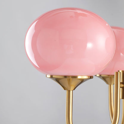 AuraGlow Marshmallow Kroonluchter – Elegant en moderne kroonluchter met zachte, marshmallow-achtige lampenkappen, voor een sfeervolle en luxe uitstraling in elke ruimte.