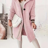 Gebreid Vest met Capuchon en Knoopsluiting