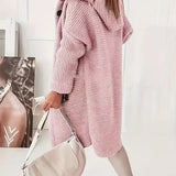 Gebreid Vest met Capuchon en Knoopsluiting