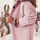 Gebreid Vest met Capuchon en Knoopsluiting