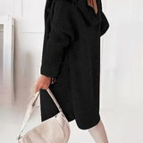 Gebreid Vest met Capuchon en Knoopsluiting