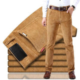 Klassieke corduroy broek met rechte pasvorm