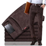 Klassieke corduroy broek met rechte pasvorm
