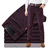 Klassieke corduroy broek met rechte pasvorm