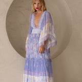Bohemian Maxi Jurk met V Hals