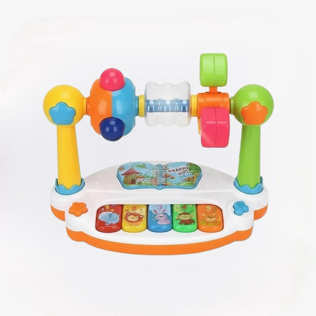 MiniMelody Draaibare Speelgoedpiano met Licht & Geluid – Educatief muziekspeelgoed dat creativiteit, ritmegevoel en muzikaal plezier bij kinderen stimuleert.