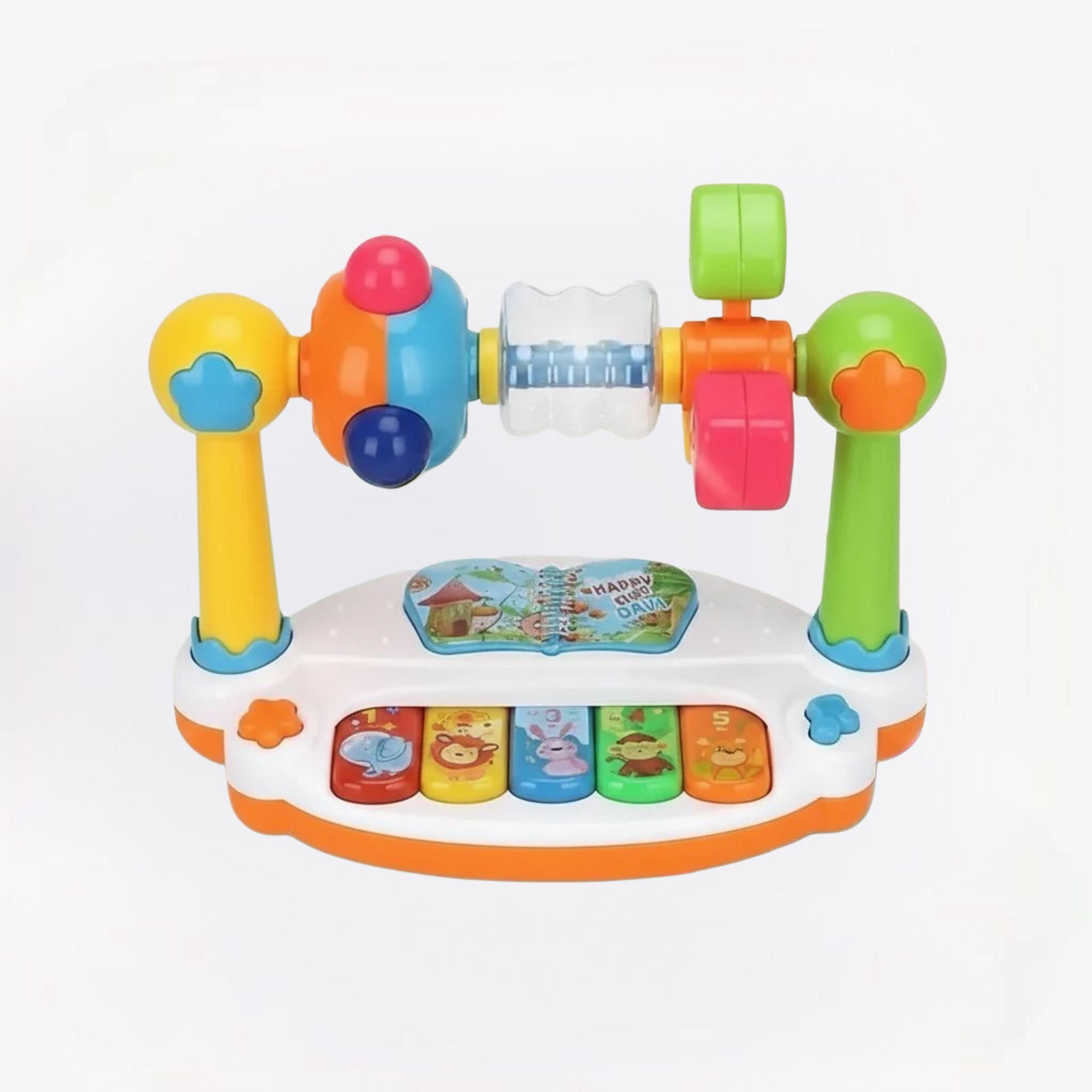 MiniMelody Draaibare Speelgoedpiano met Licht & Geluid – Educatief muziekspeelgoed dat creativiteit, ritmegevoel en muzikaal plezier bij kinderen stimuleert.