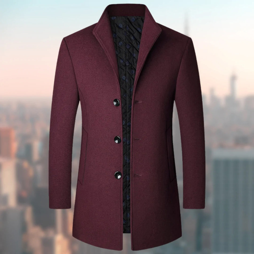 Enzo – Nette slim fit heren jas met moderne pasvorm, ideaal voor zakelijke en formele gelegenheden. Elegante afwerking en tijdloos design voor een stijlvolle uitstraling.