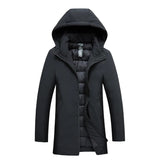Winterjas voor heren met afneembare capuchon en slim fit