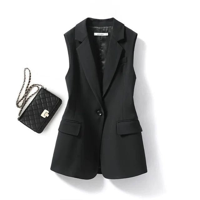 Mouwloze Blazer met Reverskraag