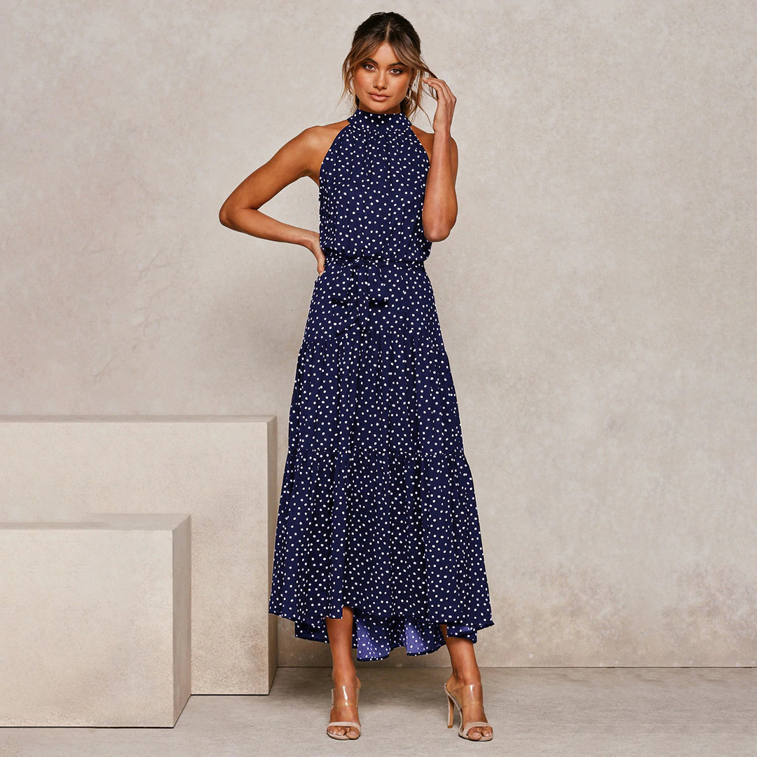 AIMEE elegante en stijlvolle lange zomerjurk van lichtgewicht, ademende stof met flatterende pasvorm en tijdloos design.